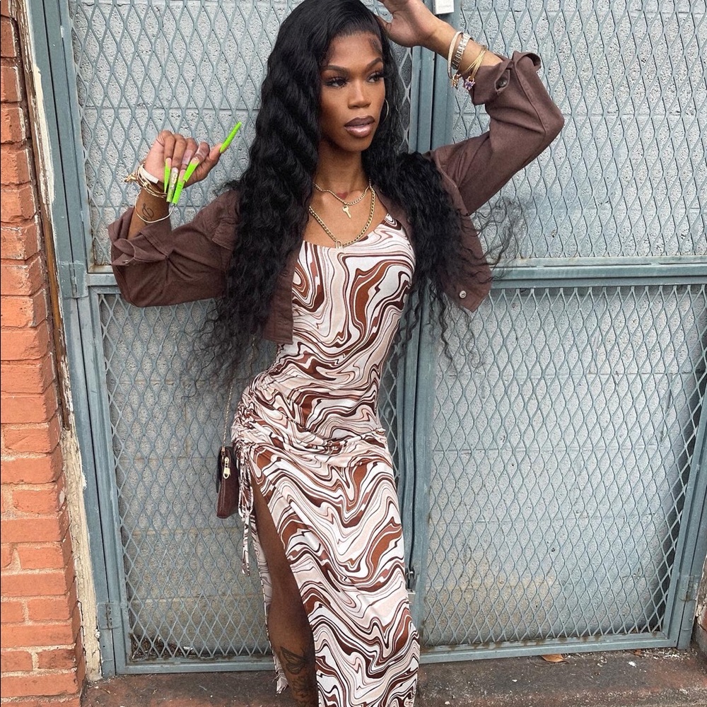 Brown Maxi Dress FashionNova